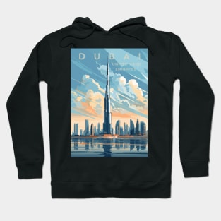 Dubai, UAE, Burj Khalifa, Travel Print Wall Art, Home Décor, Gift Art Hoodie